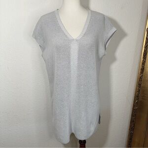 NWT J. Jill Wearever Collection Marble Cotton Knit Short Sleeve Sweater Size M